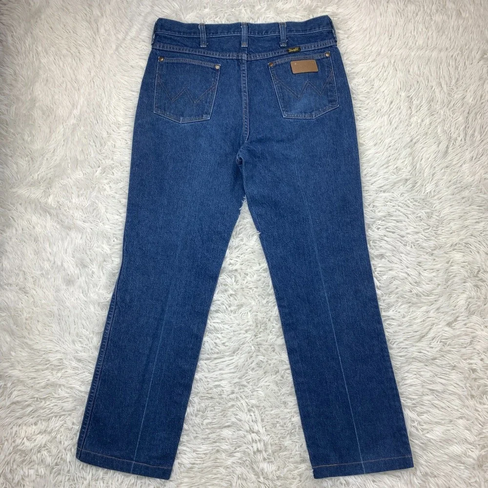 Wrangler Jeans 32x29 Blue Pants‎ 936 Cowboy Slim Western Dark Denim Tag 35x34